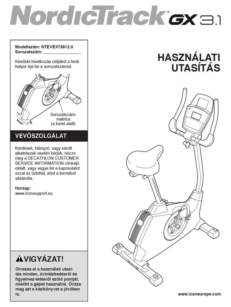 NordicTrack Gx 3.1 Bike User manual