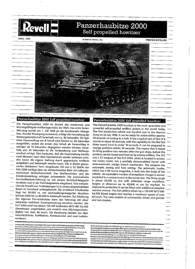 REVELL Panzerhaubitze 2000 User manual
