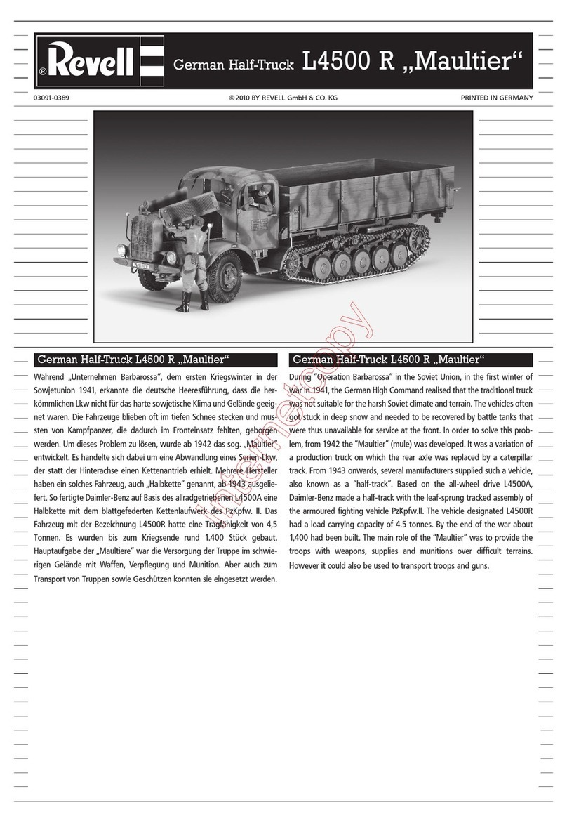 REVELL German Half-Track L4500 R "Maultier" Assembly manual REVELL German Half-Track L4500 R "Maultier" Assembly manual
