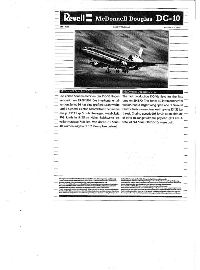 REVELL McDonnell Douglas DC-10 Assembly manual
