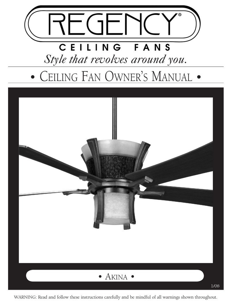 Regency Ceiling Fans Akina owner's manual Regency Ceiling Fans Akina owner's manual