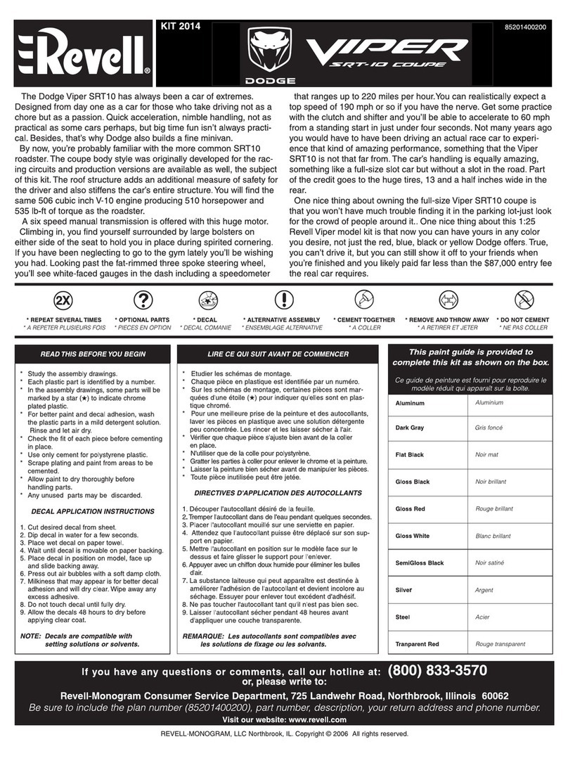 REVELL KIT 2014 Assembly manual