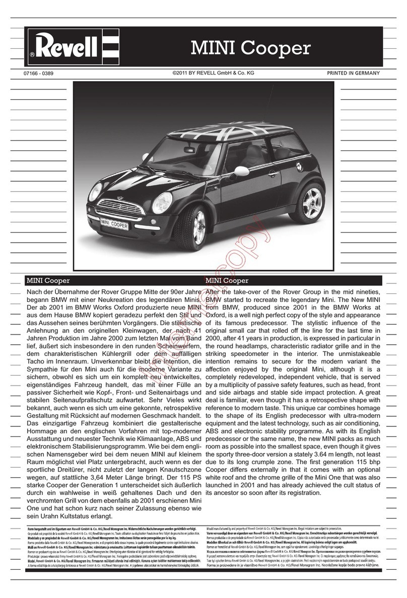 REVELL Mini Cooper Assembly instructions
