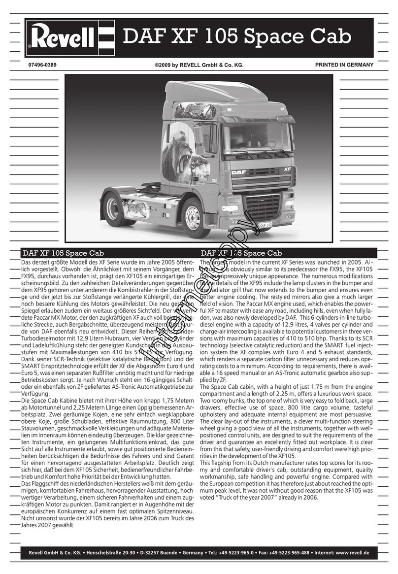 REVELL DAF XF 105 Space Cab Assembly manual
