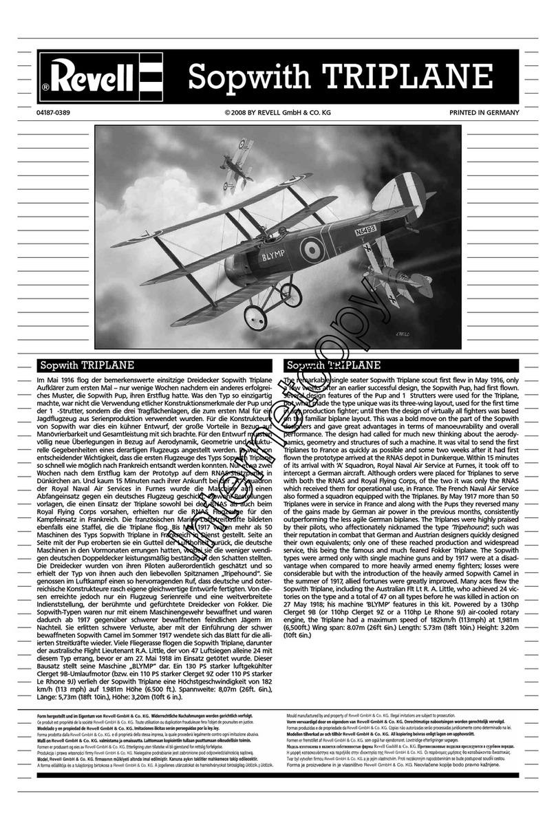 REVELL Sopwith Triplane User manual