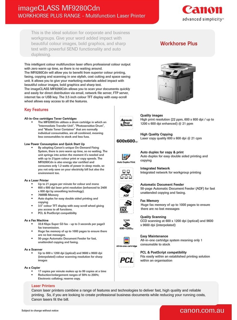 Canon Color imageCLASS MF9280Cdn User manual