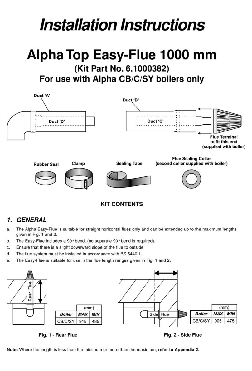 Alpha Alpha Top Easy-Flue 1000 mm installation instructions Alpha Alpha Top Easy-Flue 1000 mm installation instructions