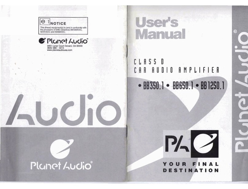 Planet Audio BB350.1 User manual Planet Audio BB350.1 User manual