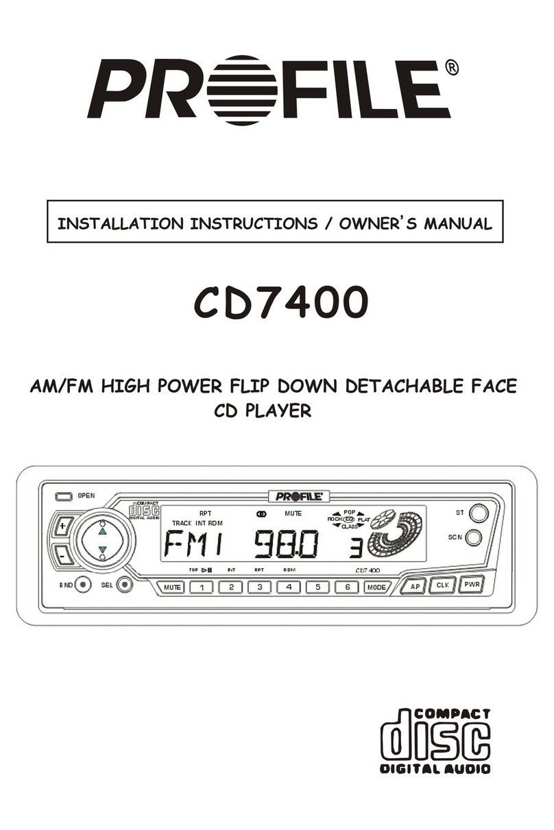 Profile CD7400 Installation instructions & owner's manual