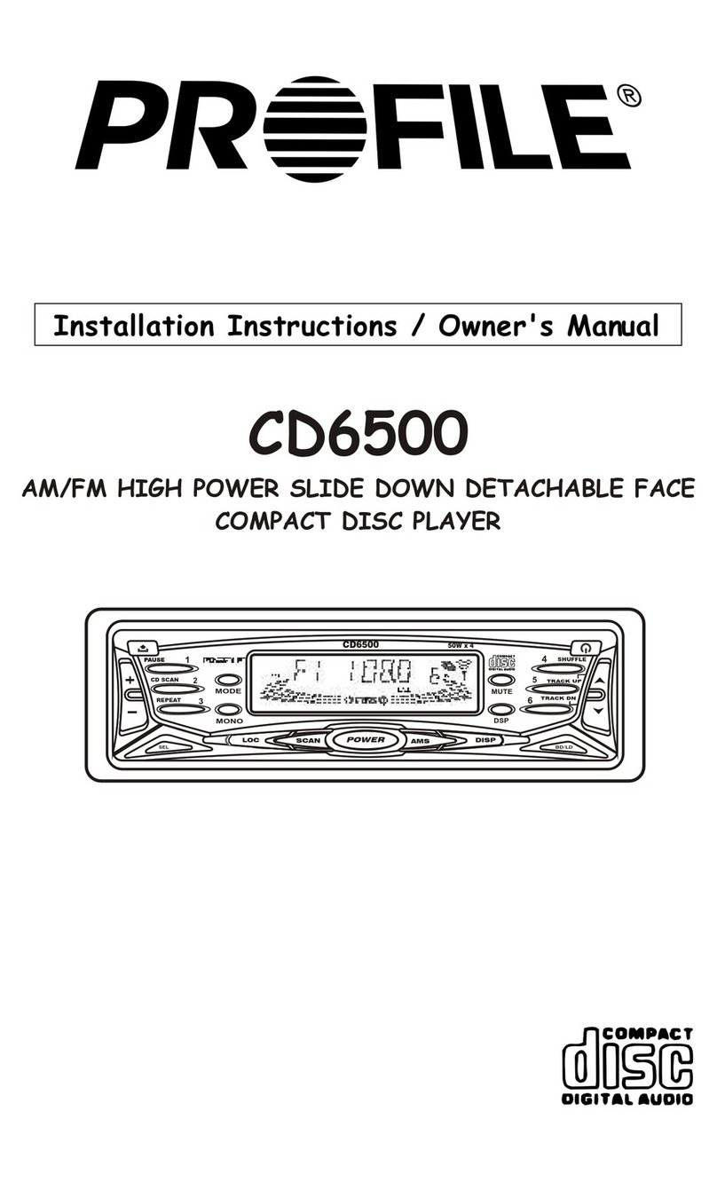 Profile CD6500 Installation instructions & owner's manual