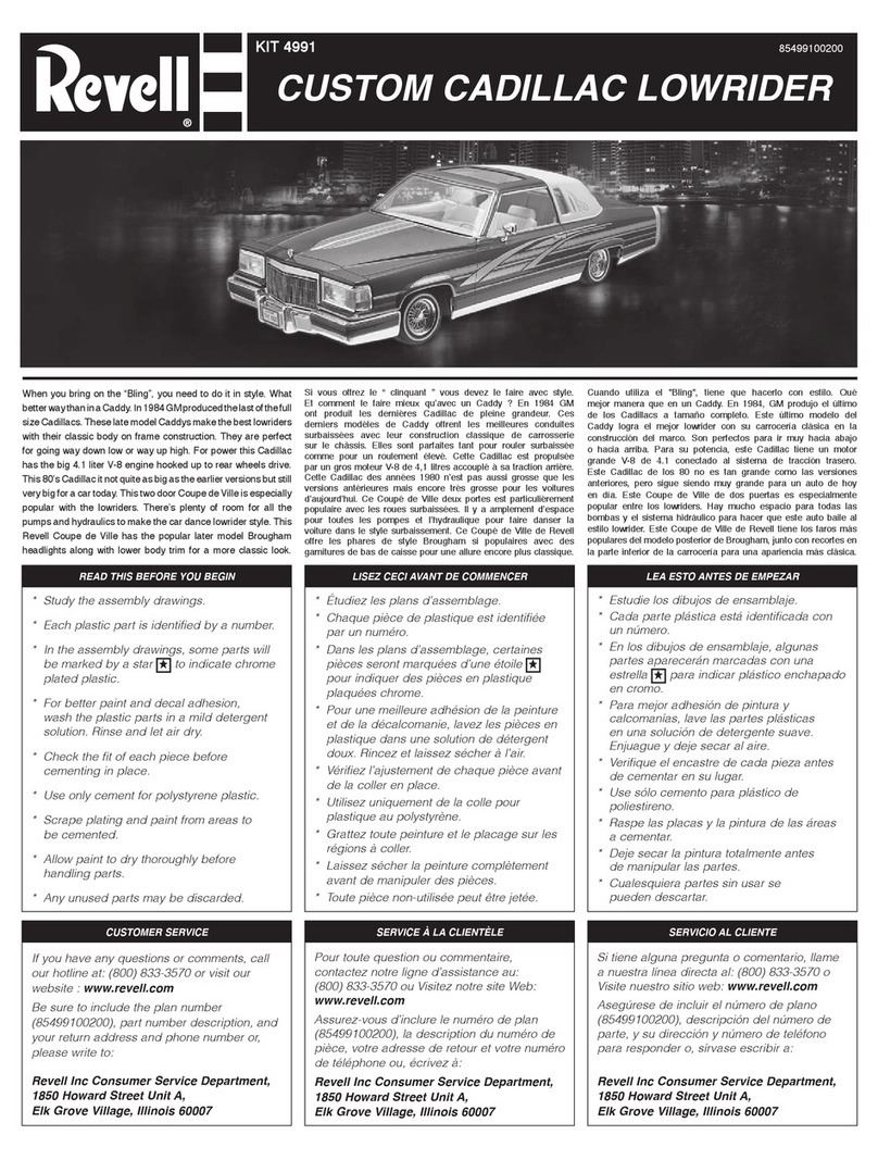 REVELL CUSTOM CADILLAC LOWRIDER Assembly instructions