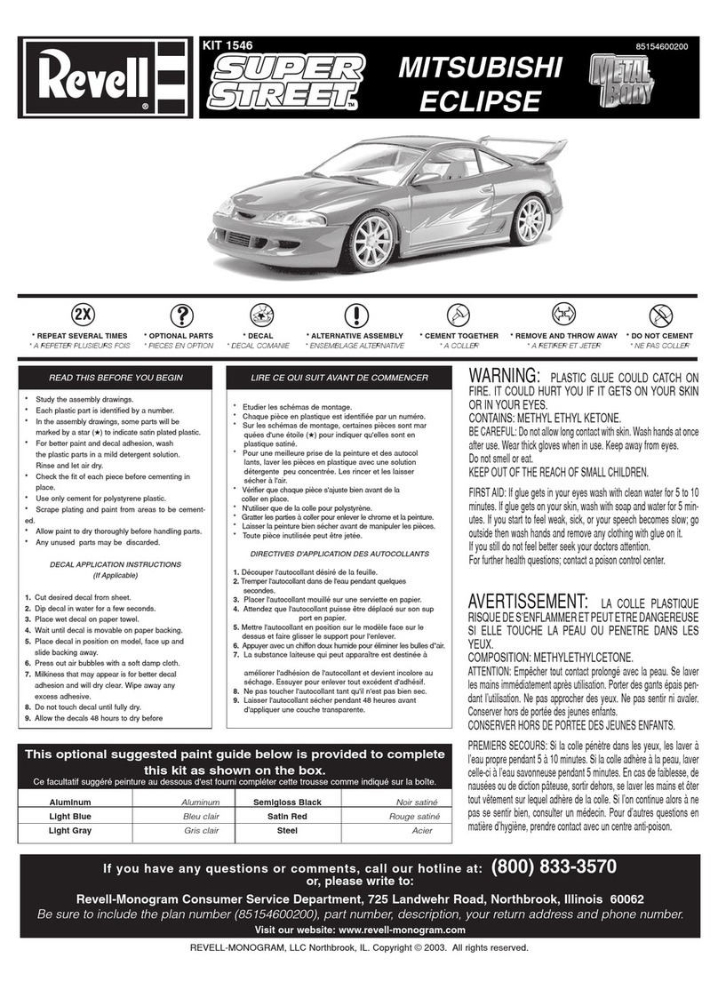 REVELL KIT 1546 Assembly manual