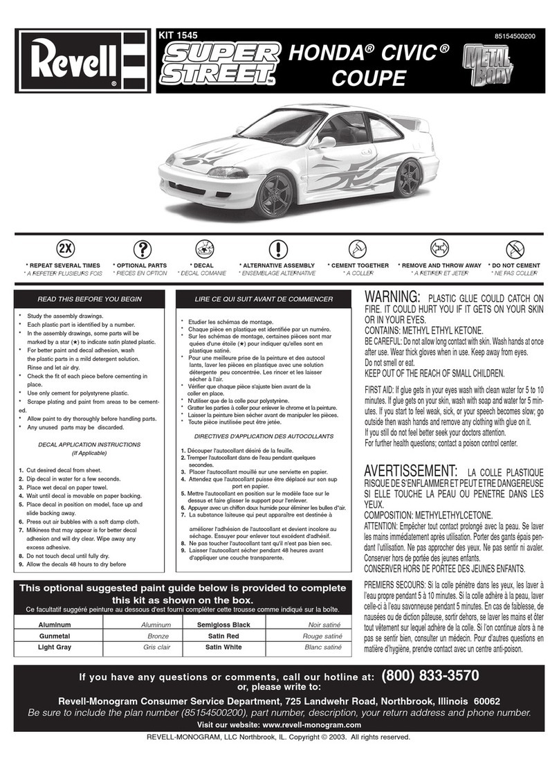 REVELL KIT 1545 Assembly manual