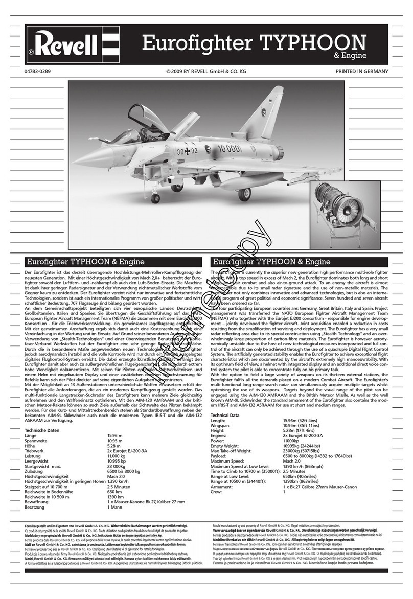 REVELL Eurofighter Typhoon & Engine User manual