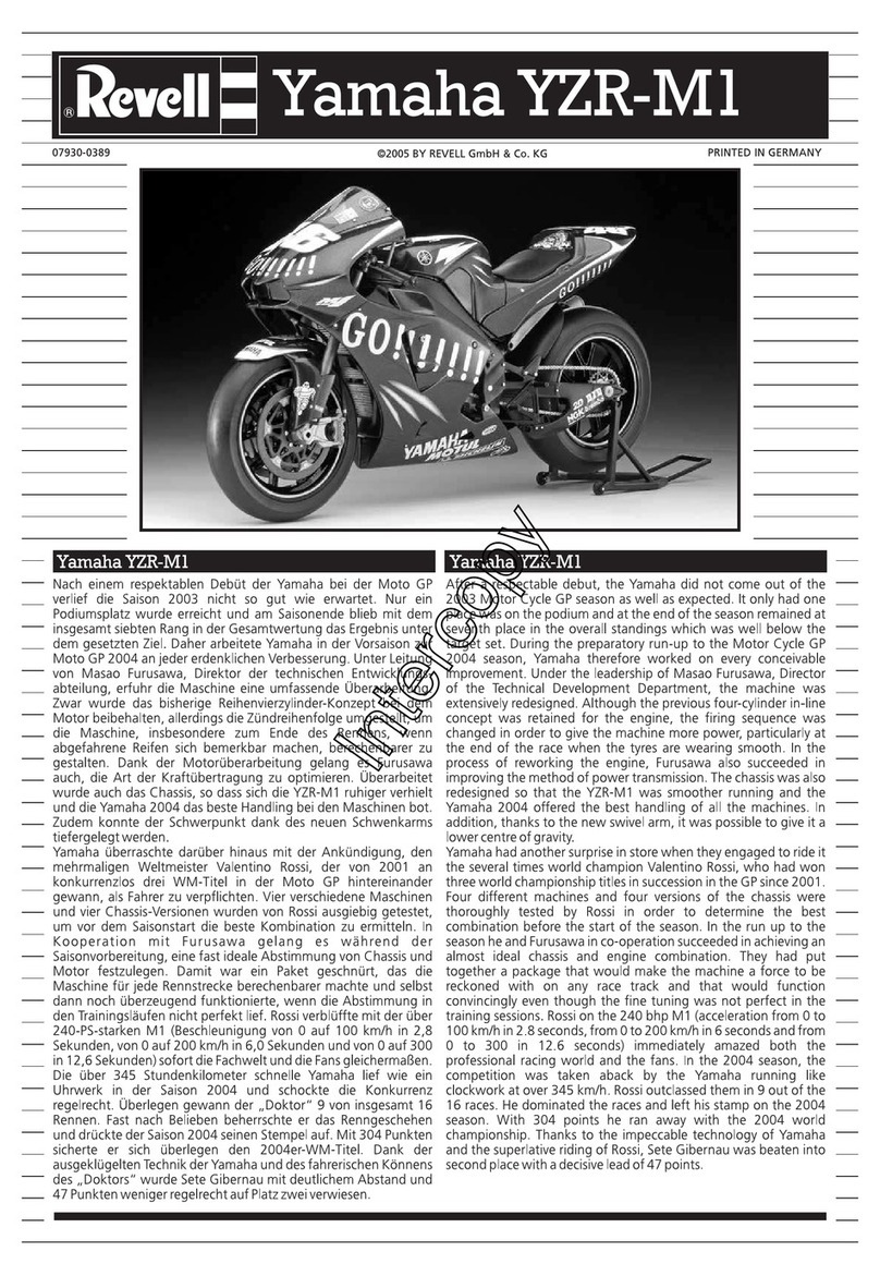 REVELL Yamaha YZR-M1 User manual