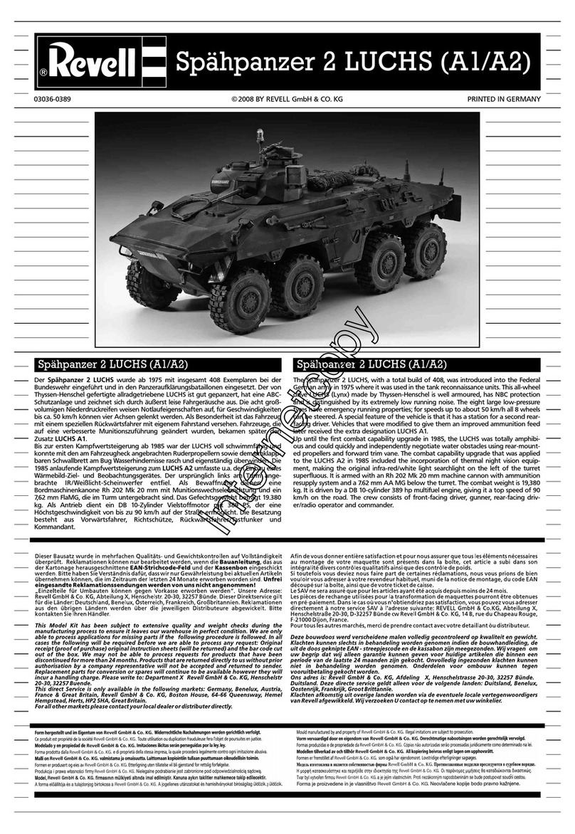 REVELL Spahpanzer 2 LUCHS (A1/A2) User manual
