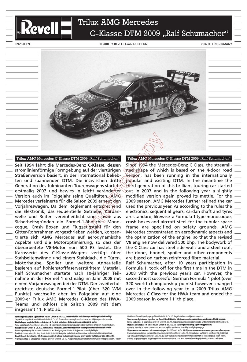 REVELL Trilux AMG Mercedes C-Klasse DTM 2009 Ralf... User manual