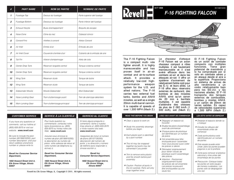 REVELL KIT 1368 User manual