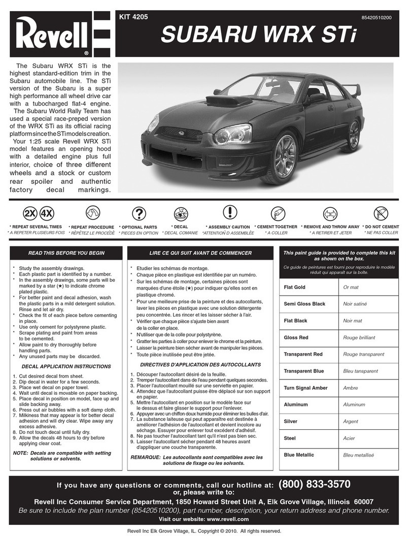REVELL KIT 4205 User manual