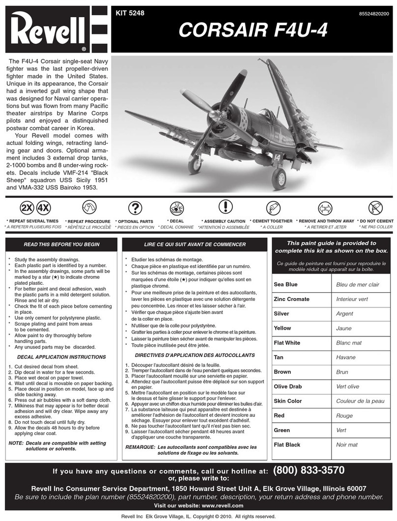 REVELL Corsair F4U-4 User manual