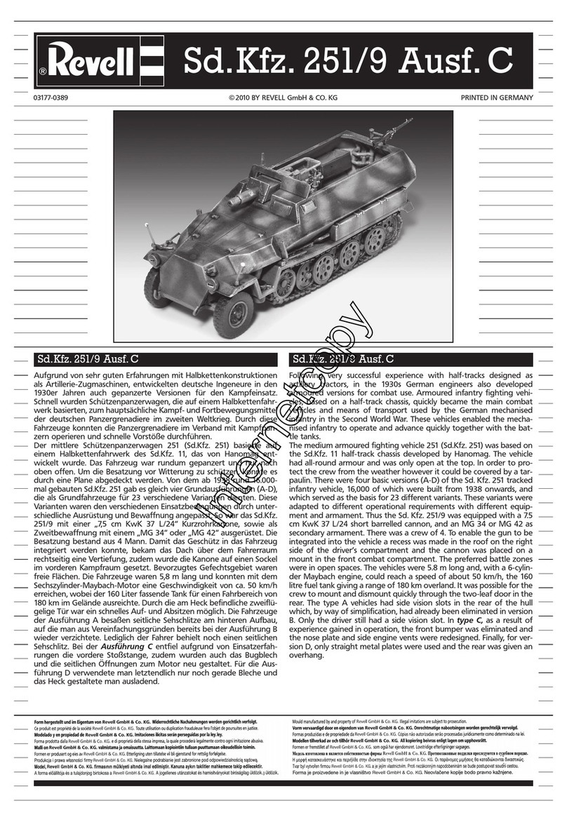 REVELL Sd.Kfz. 251/9 Ausf. C User manual