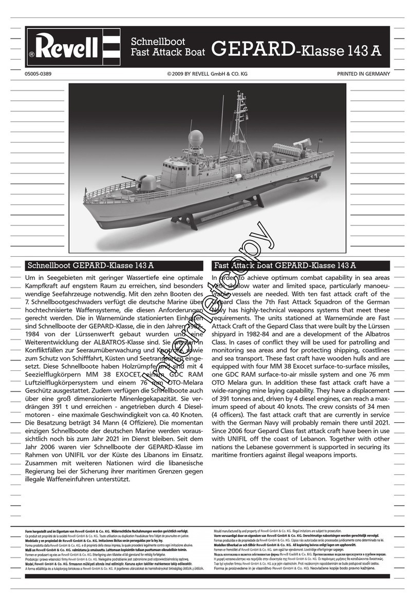 REVELL Schnellboot Fast Attack Boat Gepard-Klasse... User manual