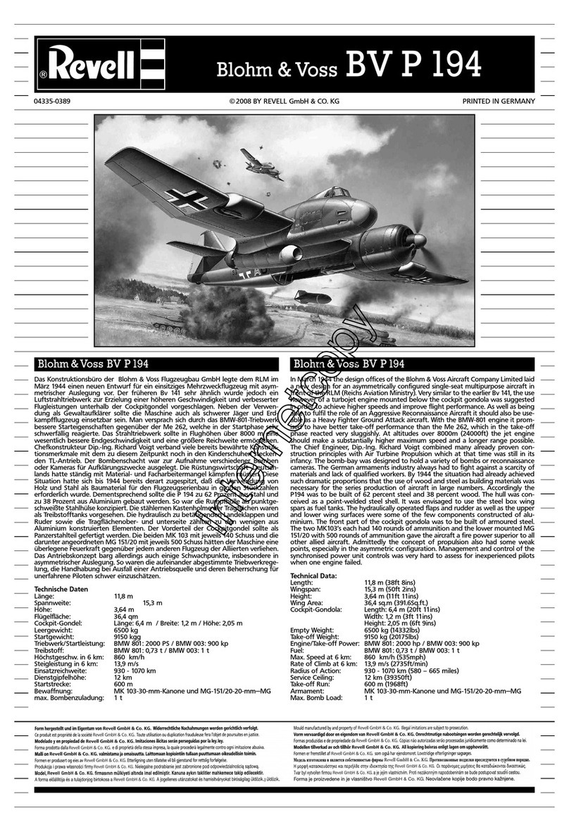 REVELL Blohm & Voss BV P 194 Assembly manual