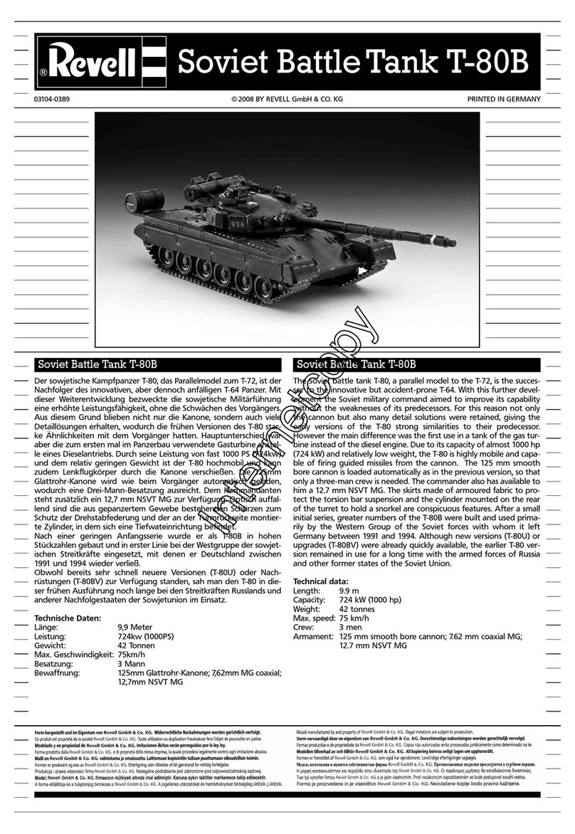 REVELL Soviet Battle Tank T-80B User manual REVELL Soviet Battle Tank T-80B User manual