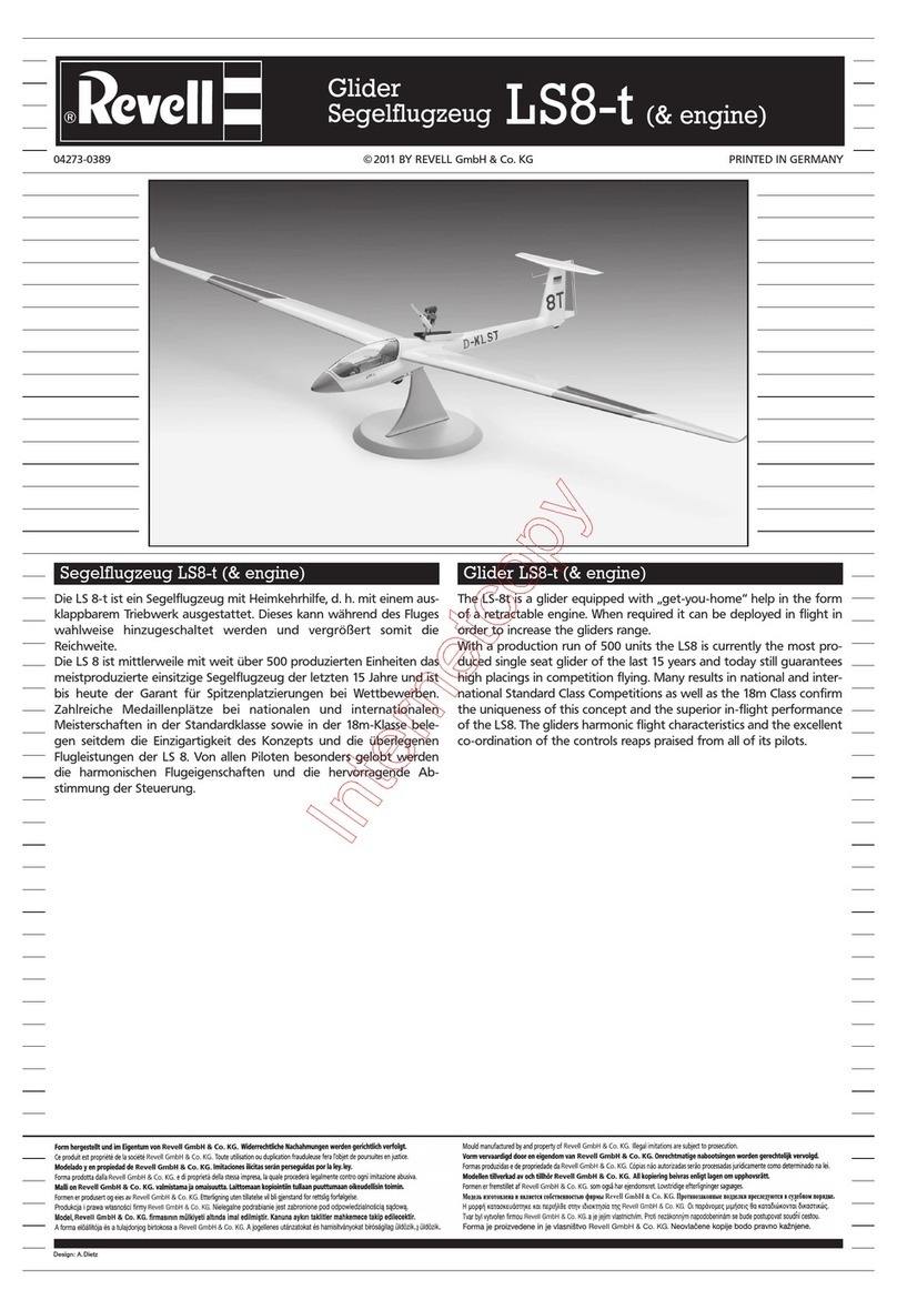 REVELL Glider Segelflugzeug LS8-t (& engine) User manual