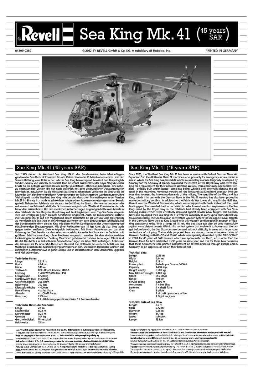 REVELL Sea King Mk. 41 45 years SAR User manual