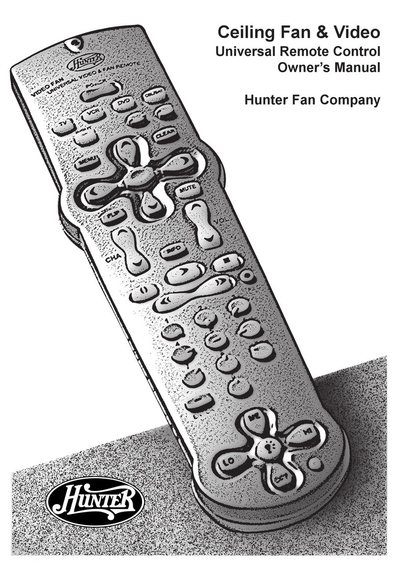 Hunter Ceiling Fan & Video owner's manual