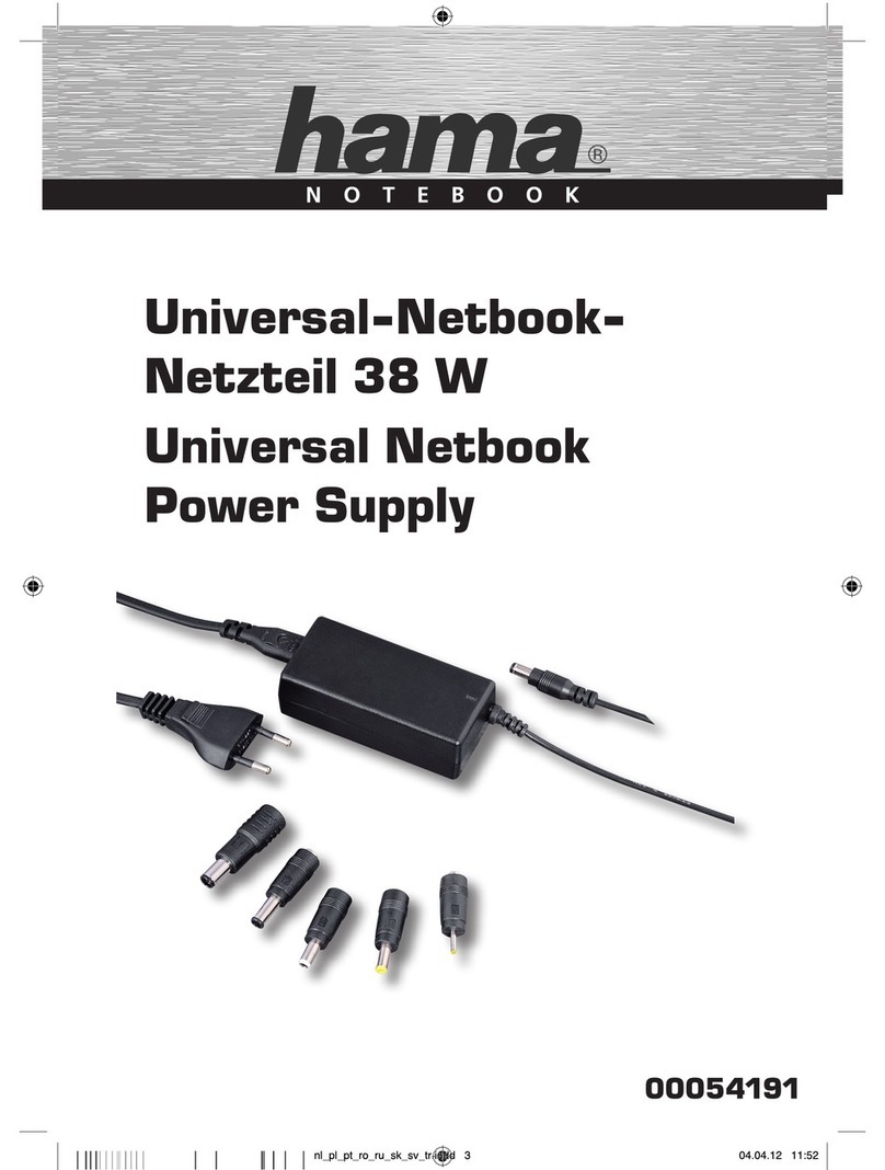 Hama Universal Netbook Power Supply Operating	 instruction