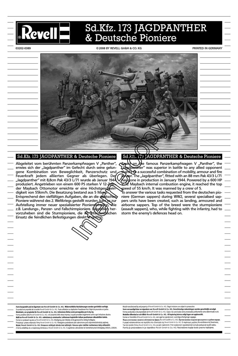 REVELL Sd.Kfz.173 Jagdpanther & Deutsche Pioniere User manual