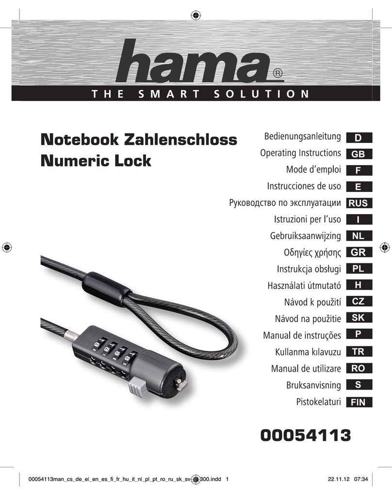 Hama Numeric Lock User manual