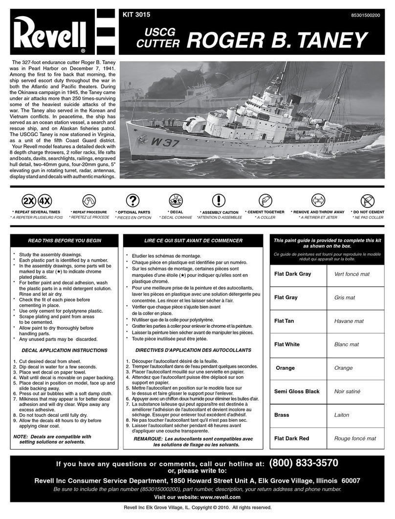 REVELL KIT 3015 Assembly manual