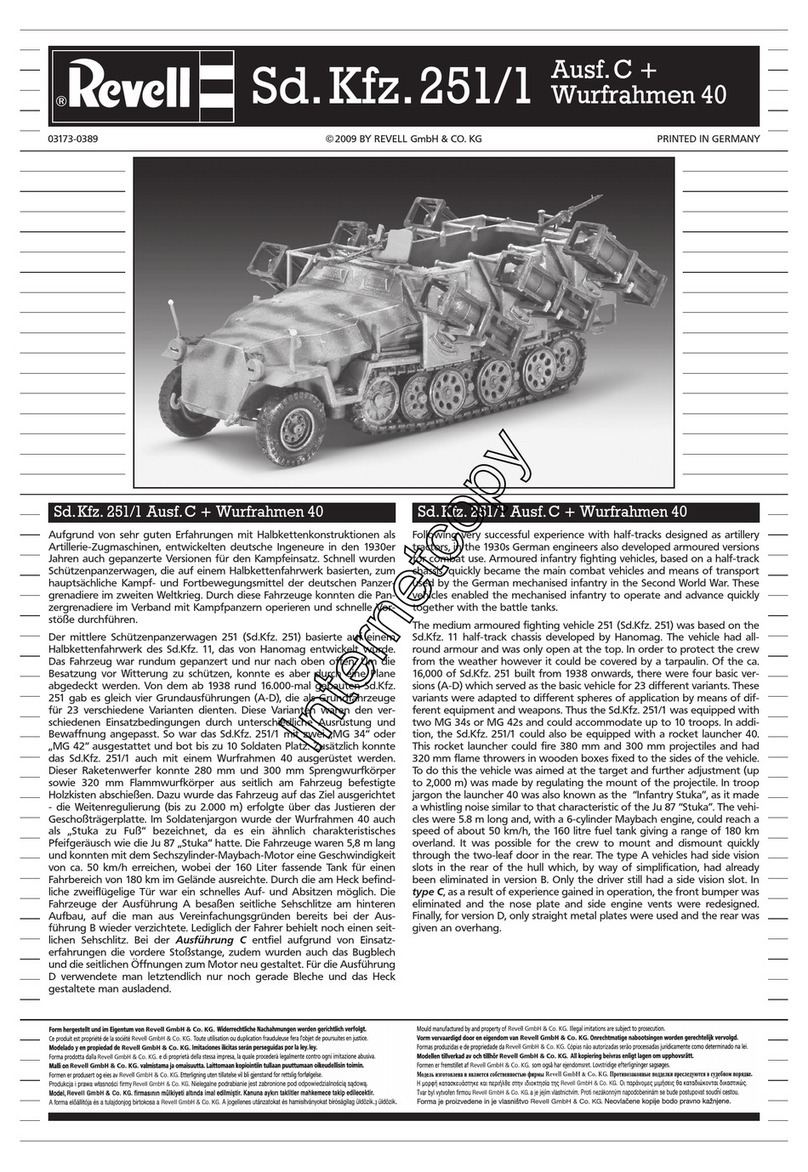 REVELL Sd.Kfz. 251/1 Ausf.C+ Wurfrahmen 40 User manual