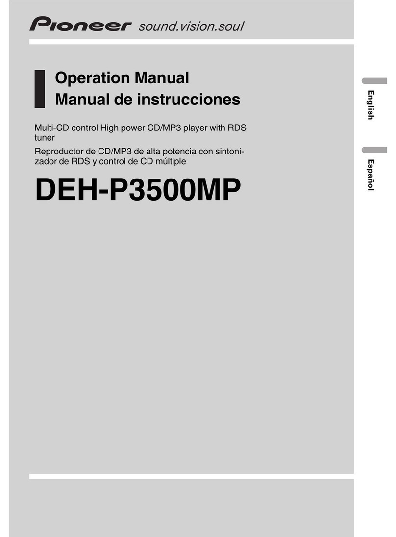 Pioneer DEH-P3500MP User manual