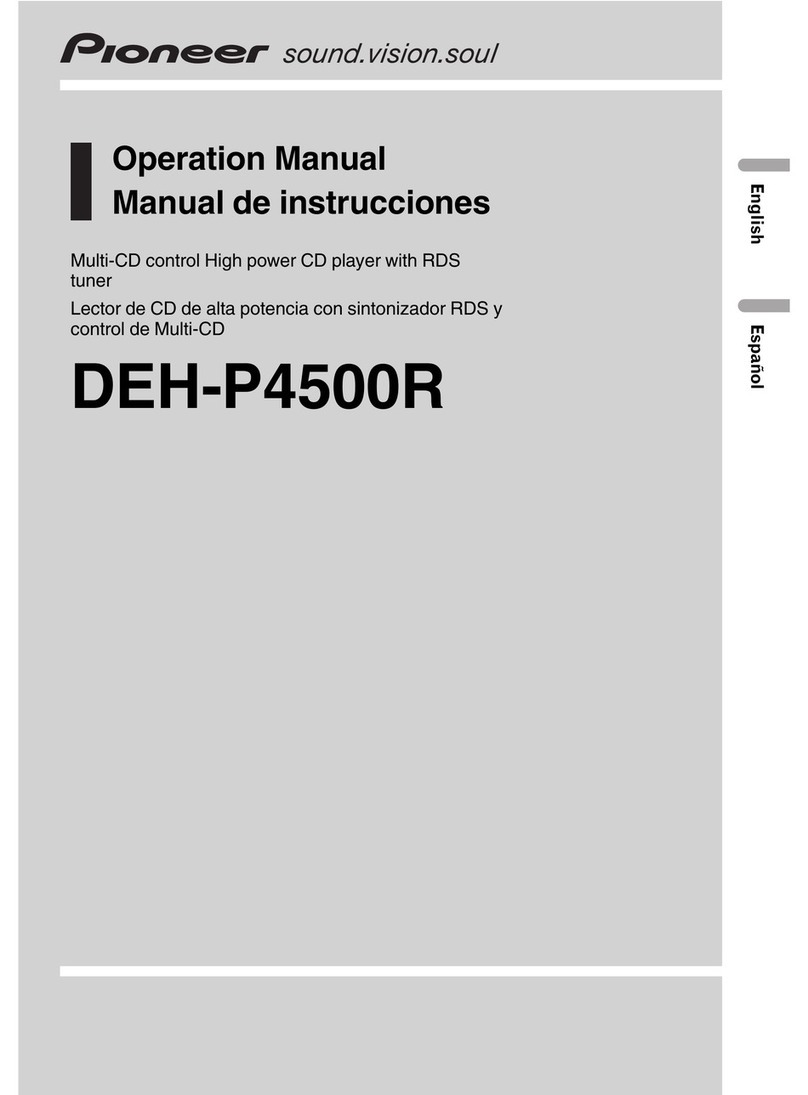 Pioneer DEH-P4500R Operation manual Pioneer DEH-P4500R Operation manual