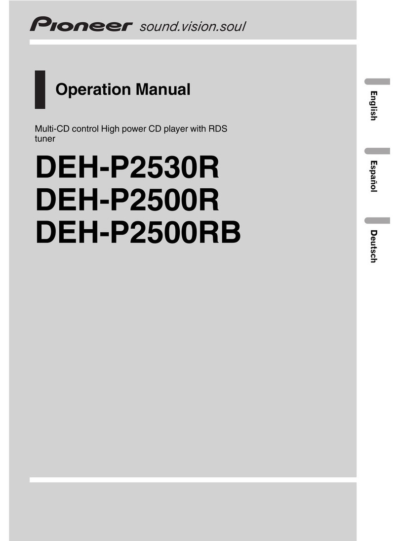 Pioneer DEH-P2500RB Operation manual