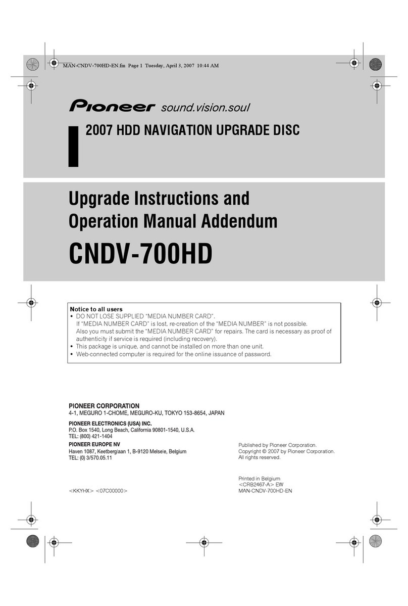 Pioneer CNDV-700HD Installation and operating instructions Pioneer CNDV-700HD Installation and operating instructions