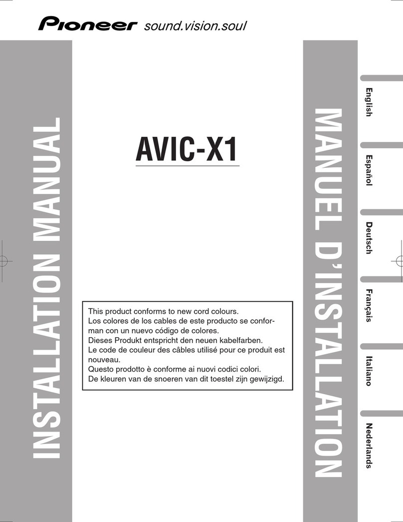 Pioneer AVIC-X1 User manual Pioneer AVIC-X1 User manual