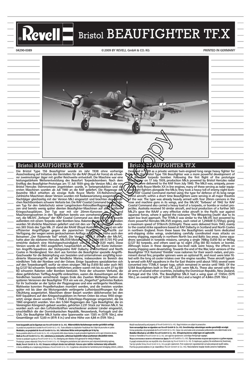 REVELL Bristol Beaufighter TF.X User manual