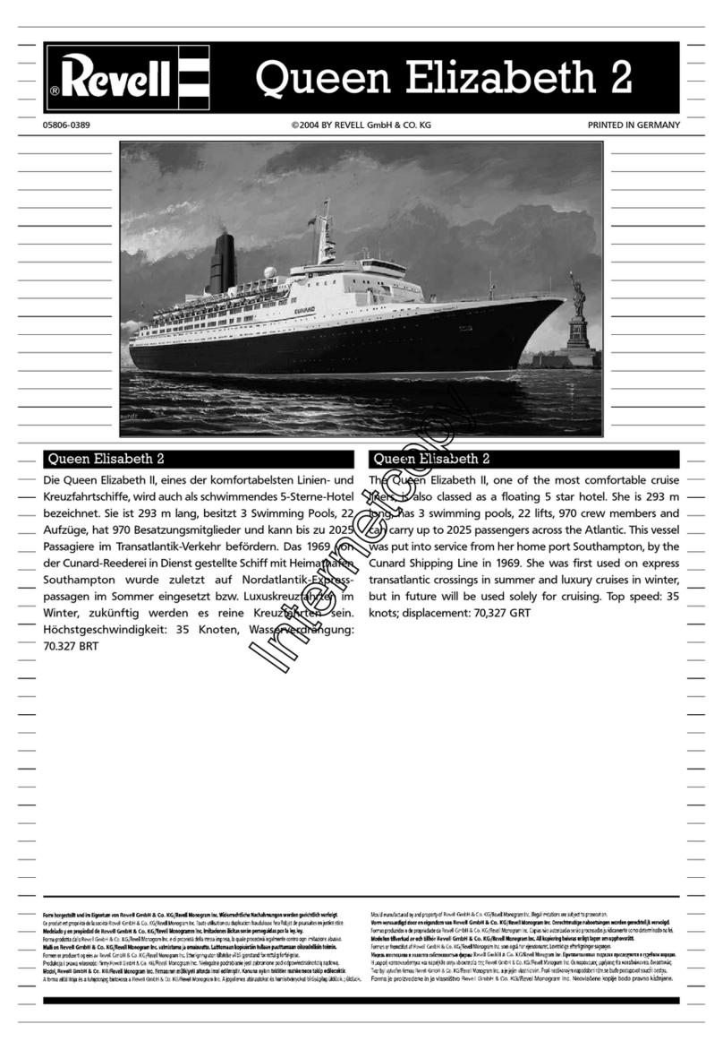 REVELL Queen Elizabeth 2 Assembly manual