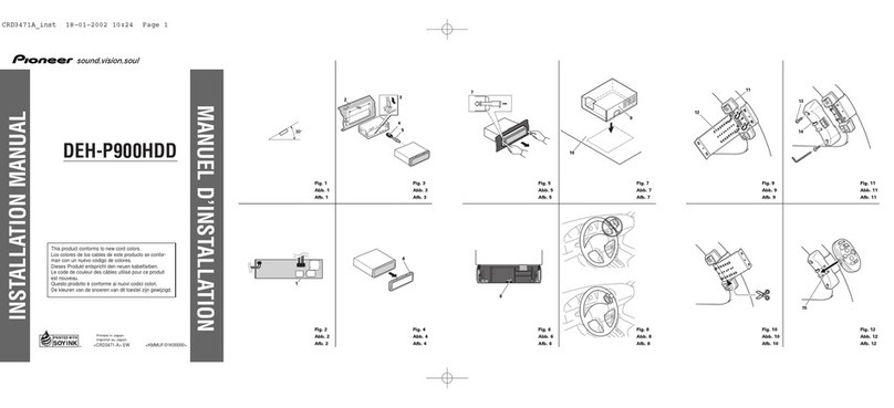 Pioneer DEH-P900HDD installation manual