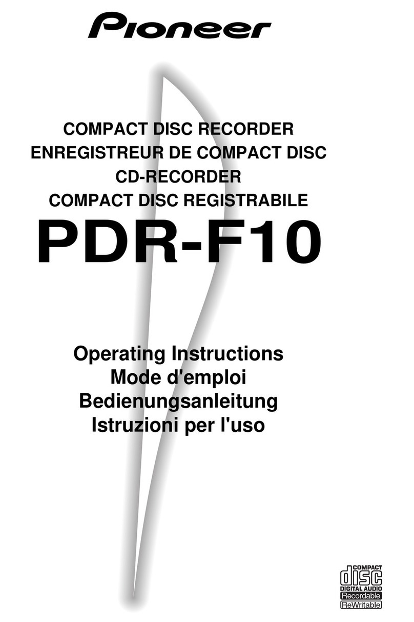 Pioneer PDR-F10 User manual