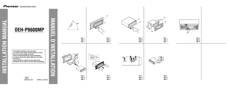Pioneer DEH-P9600MP installation manual