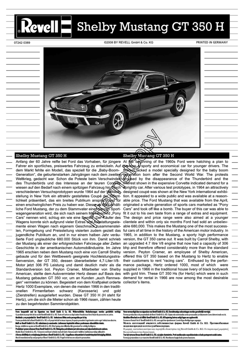 REVELL Shelby Mustang GT 350 H User manual