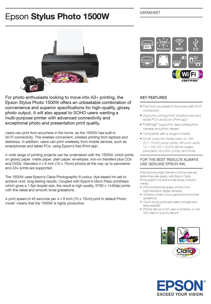 Epson Stylus Photo 1500W User manual