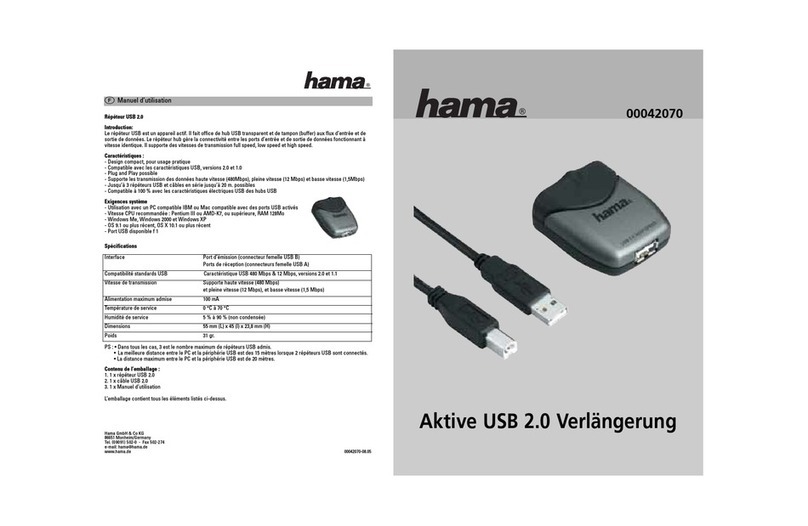 Hama USB 2.0 Repeater user manual