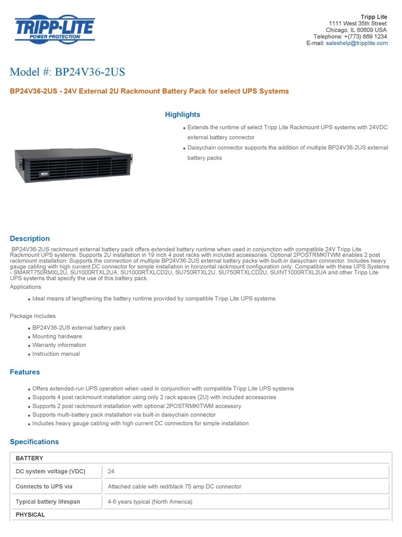 Tripp Lite BP24V36-2US Owner's manual